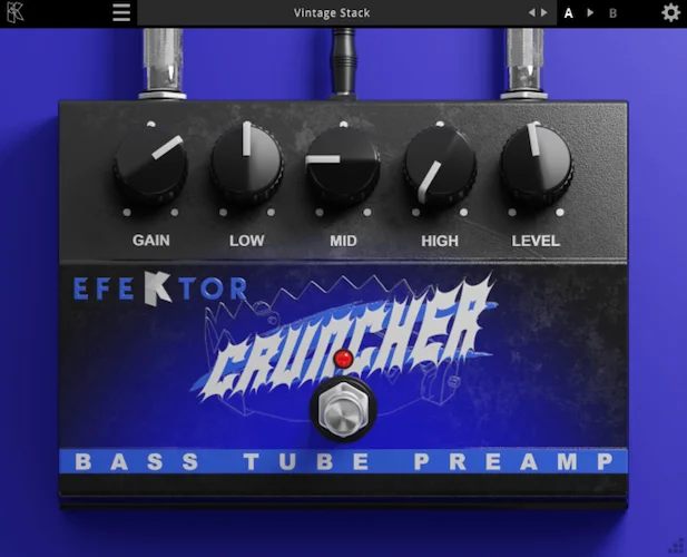 Kuassa Efektor Bass Cruncher Preamp (Download)<br>Bass Tube Preamp FX Engine