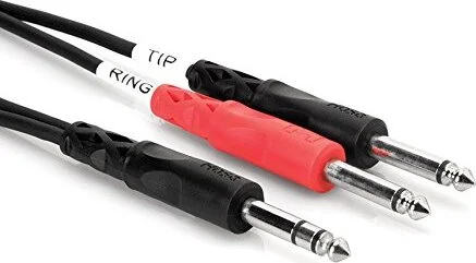 1 m Insert Cable (1/4" TRS - Dual 1/4" TS)