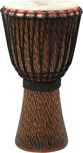 10 inch. Supremo Select Chiseled Orange Series - Rope-Tuned Djembe