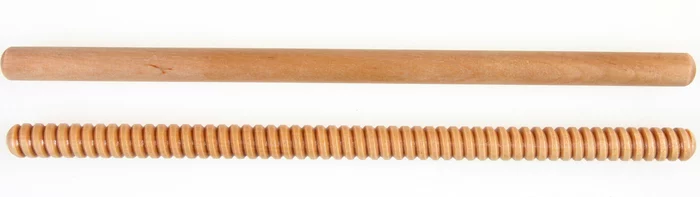 10" NATURAL PLAIN & BEADED RHYTHM STICK