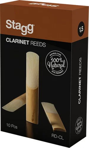 Box of 10 Bb clarinet reeds, thickness of 1.5