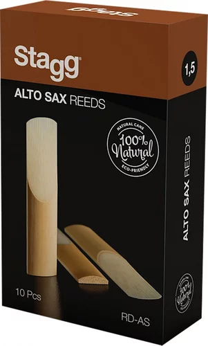 Box of 10 alto saxophone reeds, thickness of 1.5 mm