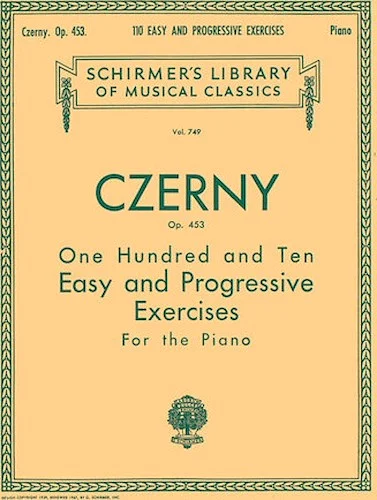 110 Easy and Progressive Exercises, Op. 453