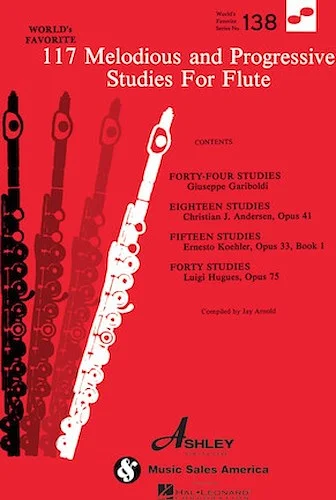 117 Melodious and Progressive Studies for Flute - World's Favorite Series #138