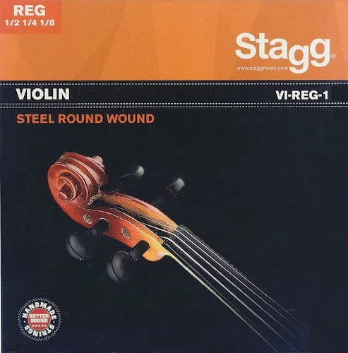 1/2 & 1/4 & 1/8 Violin string set, steel round-wound, extra extra-light
