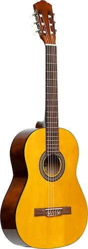 1/2 classical guitar with linden top, natural colour