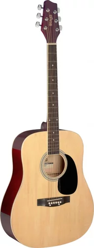 1/2 natural dreadnought acoustic guitar with basswood top