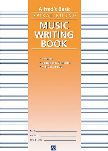 12 Stave Music Writing Book (9" x 12")