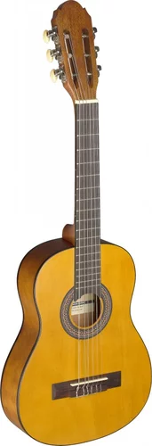1/4 natural-coloured classical guitar with linden top