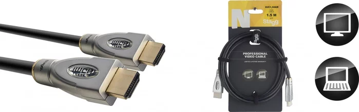 N series HDMI 1.4 video cable, HDMI A / HDMI A (m/m), 1.5 m (5')