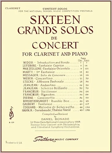 16 Grand Solos de Concert - Part Only