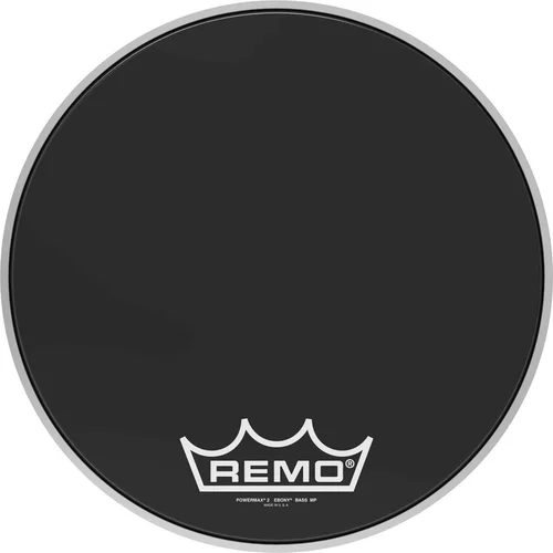 16" Powermax 2 Ebony marching bass drum head