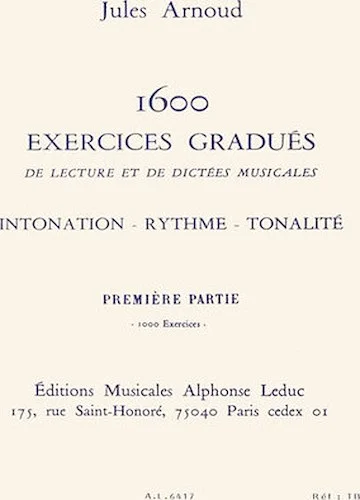 1600 Exercises - Intonation, Rhythm And Tonality, Vol.1: 1000 Exercises