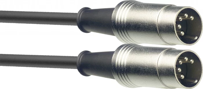 MIDI cable, DIN/DIN (m/m), 1 m (3'), metal connectors