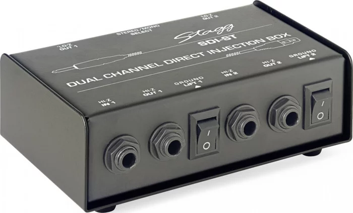 2-Channel, passive DI box with Mono/Stereo switch