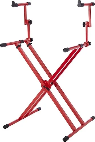 2 Tier X Style Keyboard Stand; Red
