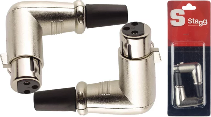 L-Shaped female XLR plug - 2 pcs