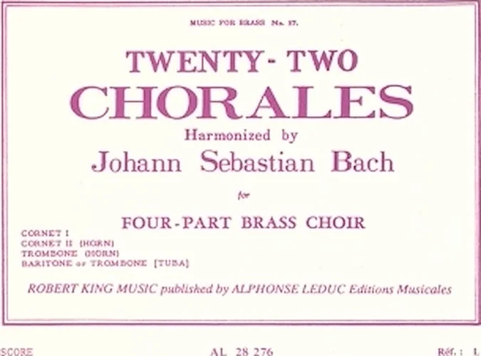 22 Chorals (quartet-brass)