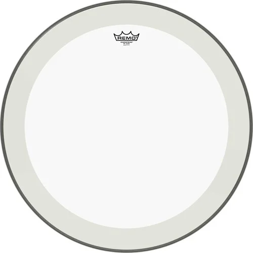 24" Powerstroke 4 Clear Bass Drum Head with double layer and clear dot