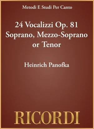 24 Vocalizzi Op. 81 Soprano, Mezzo-Soprano or Tenor