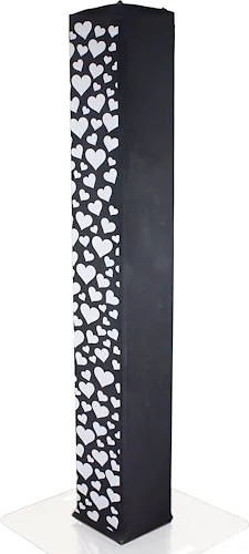 2M 6.56 Ft. Black Truss Scrim with White Hearts fits 12In. Box Truss Segment - Set of 2