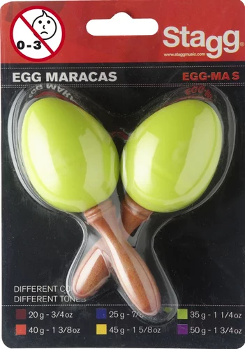 Pair of plastic egg maracas