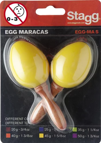 Pair of plastic egg maracas