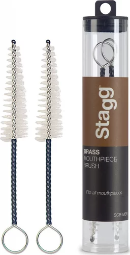 Two universal brass mouthpiece brushes