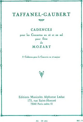 3 Cadenzas For Concerto Kv 314