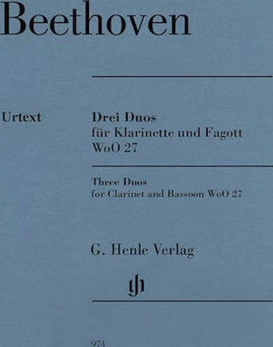 3 Duos for Clarinet and Bassoon WoO 27