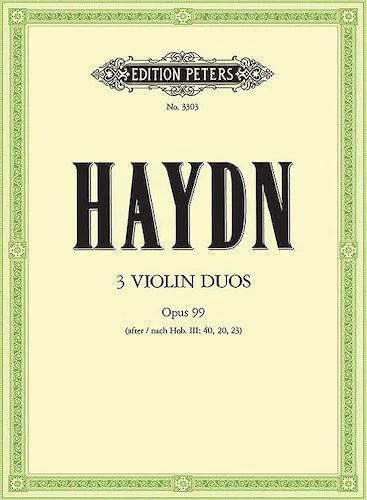 3 Duos Op. 99 for 2 Violins<br>Hob. VI:Anh. 1-3 (Set of Parts)