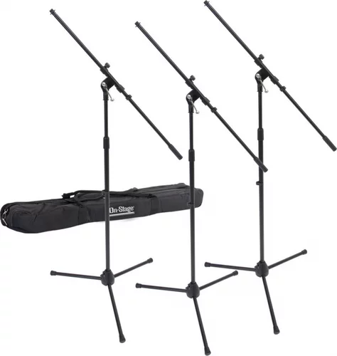 3 Euroboom Mic Stands w/ Bag