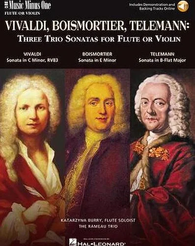 3 Trio Sonatas: Vivaldi, Boismorter and Telemann - Music Minus One Flute or Violin