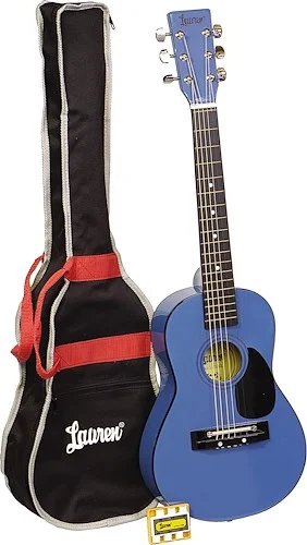 Lauren LAPKMBL 30" Acoustic Guitar Package. Blue