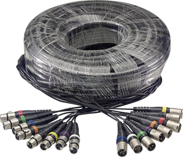 30 m/100 ft. Multicore Cable - 8 x f. XLR/8 x m. XLR