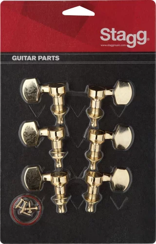 3L + 3R golden individual machine heads for electric or folk guitars