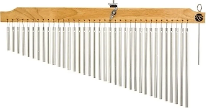 36 Chrome Chimes With Natural Finish Wood Bar