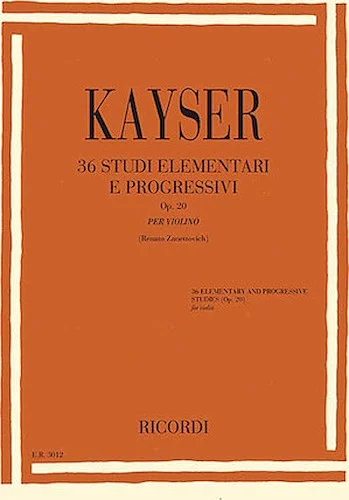 36 Elementary and Progressive Studies Op. 20
