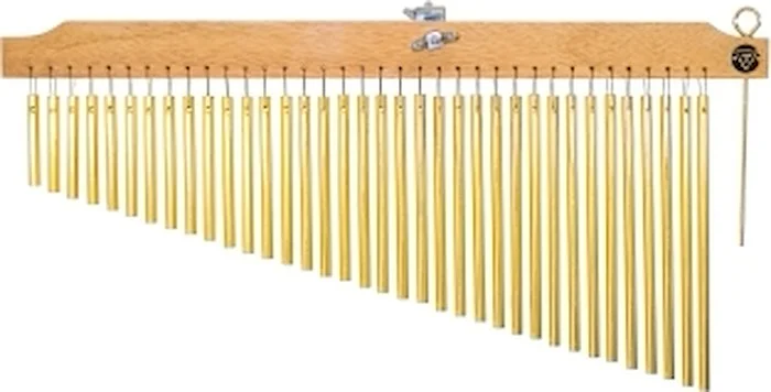 36 Gold Chimes with Natural Finish Wood Bar