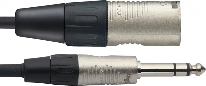 N series audio cable, jack/jack (m/f), stereo, 3 m (10')