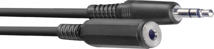 Audio cable, mini jack/mini jack (m/f), 3 m (10') Image