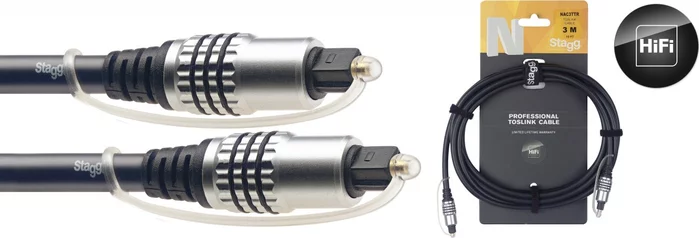 N-series Toslink to Toslink 3-metre audio cable