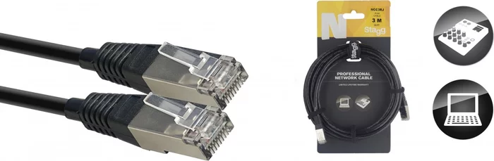 N series CAT6 SFTP network cable, RJ45/RJ45 (m/m), 3 m (10')