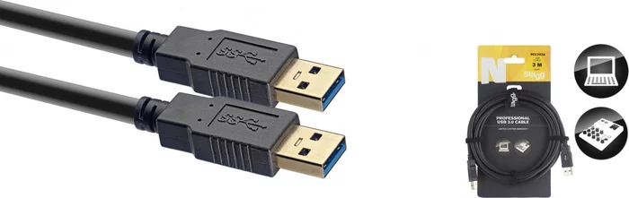 N series USB 3.0 cable, USB A/USB A (m/m), 3 m (10')