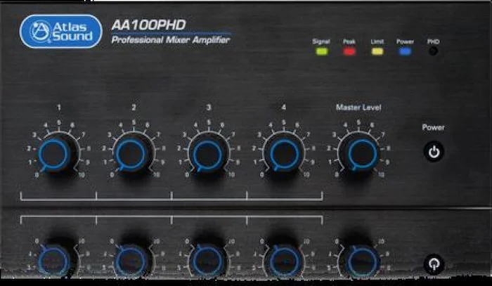 4-Input, 100-Watt Mixer Amplifier with Automatic S