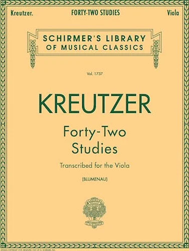 42 Studies Transcribed for the Viola