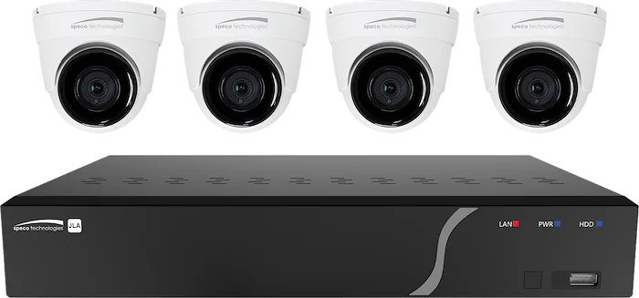 4Ch H.265 NVR with 4 Outdoor IR 5MP IP Cameras, 2.8mm fixed lens, 1TB- KIT