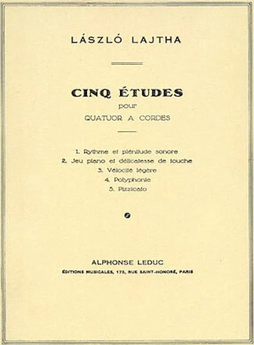 5 Etudes - Op. 20, Quatuor No. 5