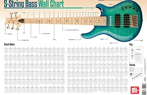 5-String Bass Chord Wall Chart Image
