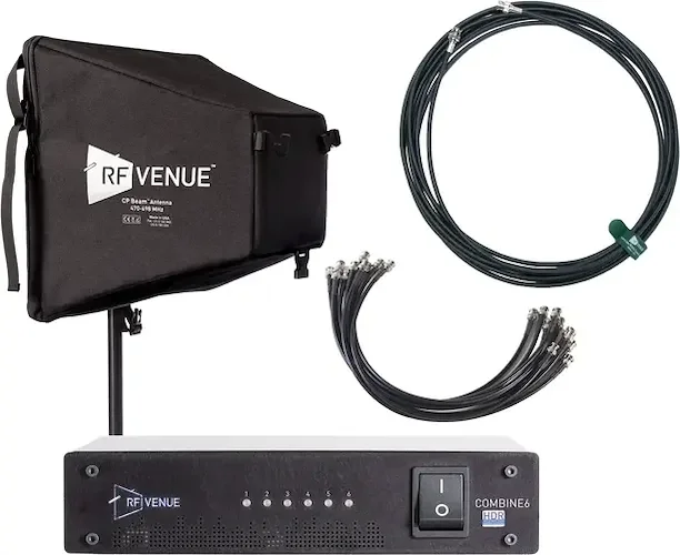 6 Channel In-Ear Monitor Pack with CP Beam Antenna and Cable